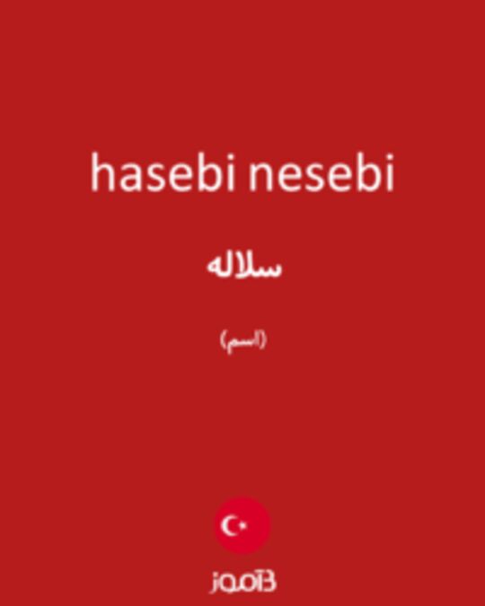  تصویر hasebi nesebi - دیکشنری انگلیسی بیاموز