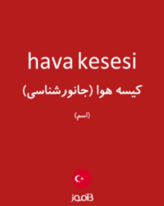  تصویر hava kesesi - دیکشنری انگلیسی بیاموز