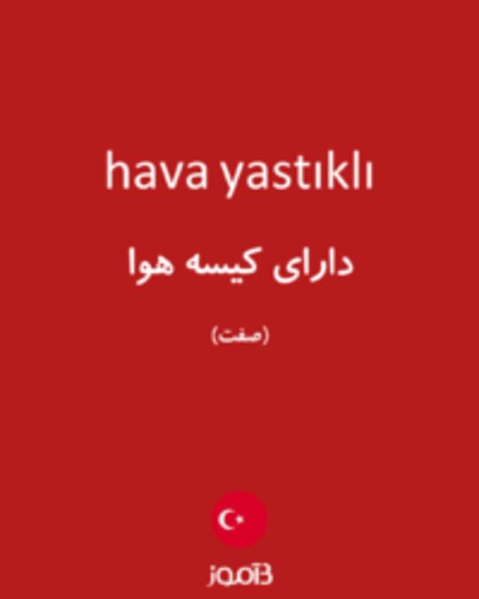  تصویر hava yastıklı - دیکشنری انگلیسی بیاموز