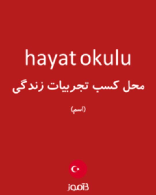  تصویر hayat okulu - دیکشنری انگلیسی بیاموز