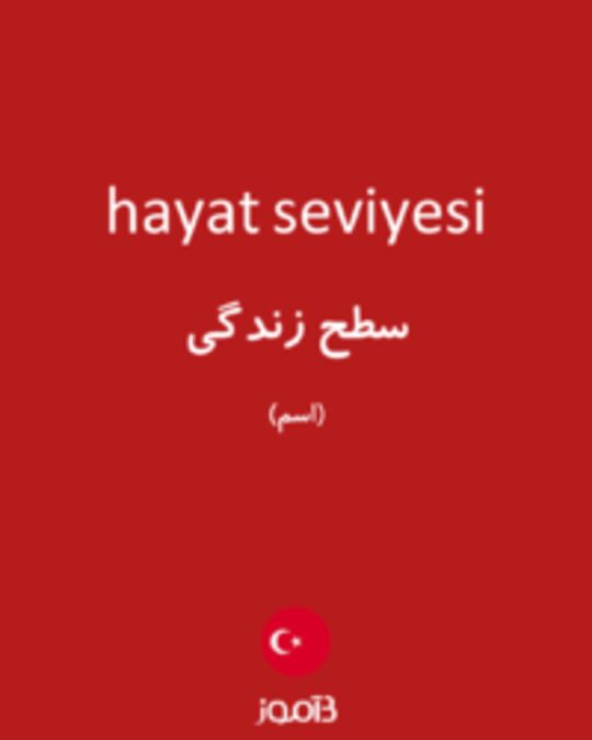  تصویر hayat seviyesi - دیکشنری انگلیسی بیاموز