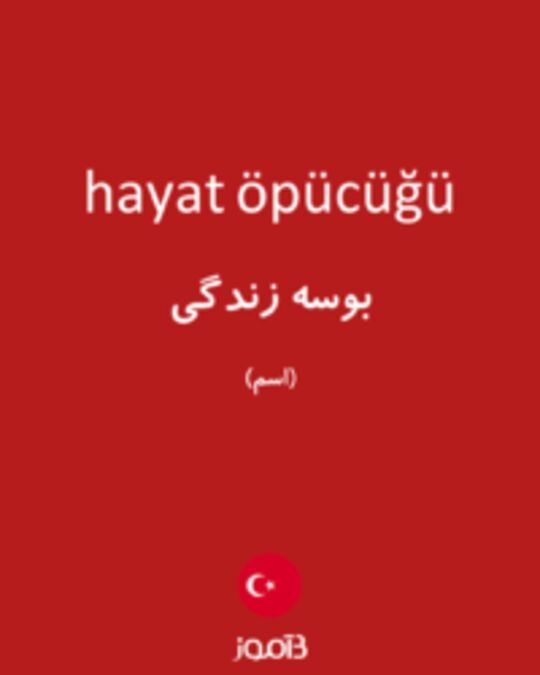  تصویر hayat öpücüğü - دیکشنری انگلیسی بیاموز