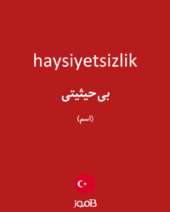  تصویر haysiyetsizlik - دیکشنری انگلیسی بیاموز