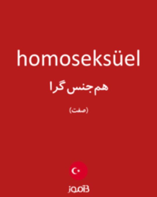  تصویر homoseksüel - دیکشنری انگلیسی بیاموز