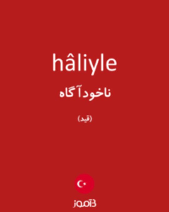  تصویر hâliyle - دیکشنری انگلیسی بیاموز