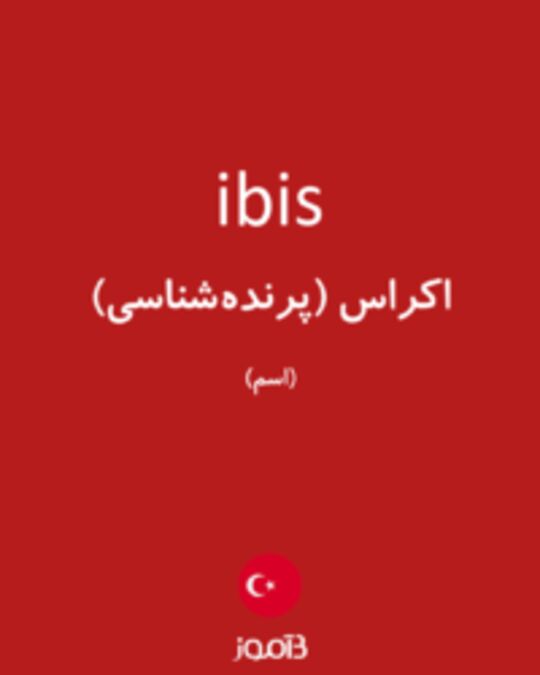  تصویر ibis - دیکشنری انگلیسی بیاموز