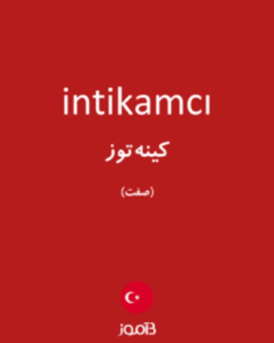  تصویر intikamcı - دیکشنری انگلیسی بیاموز