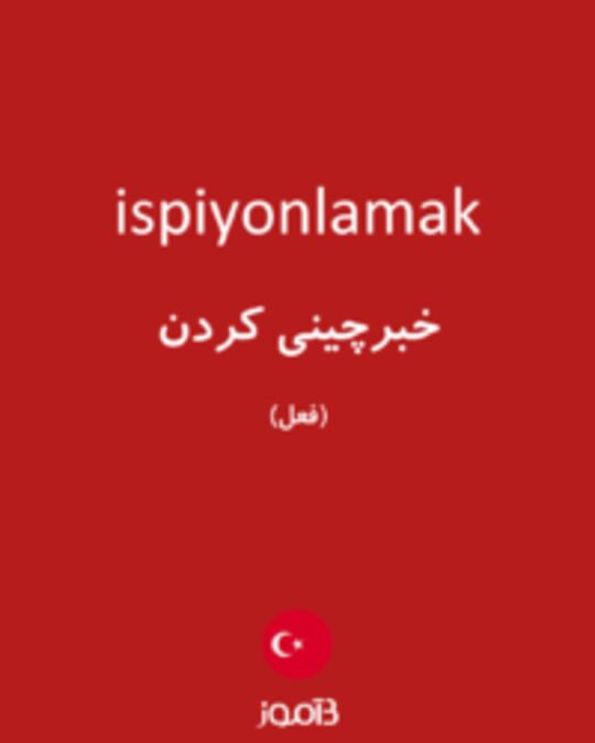  تصویر ispiyonlamak - دیکشنری انگلیسی بیاموز