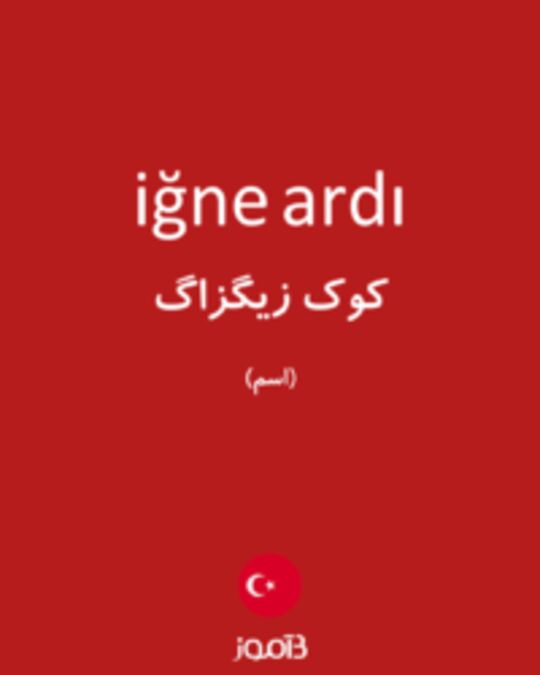  تصویر iğne ardı - دیکشنری انگلیسی بیاموز