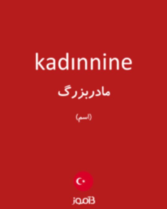  تصویر kadınnine - دیکشنری انگلیسی بیاموز