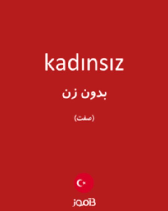  تصویر kadınsız - دیکشنری انگلیسی بیاموز