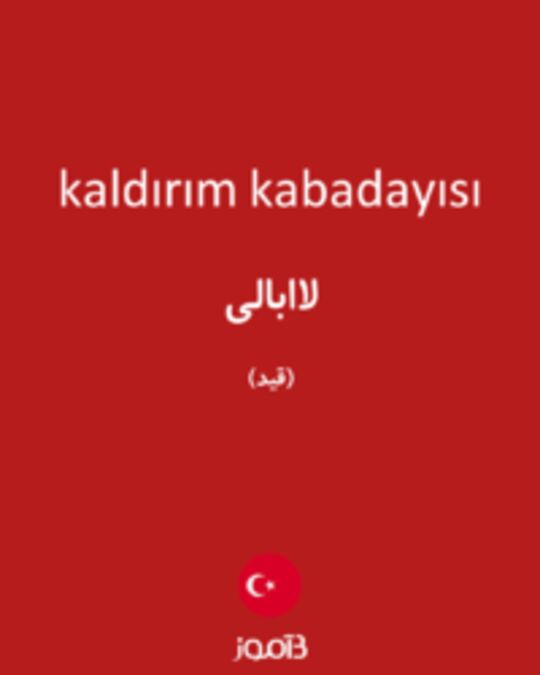  تصویر kaldırım kabadayısı - دیکشنری انگلیسی بیاموز