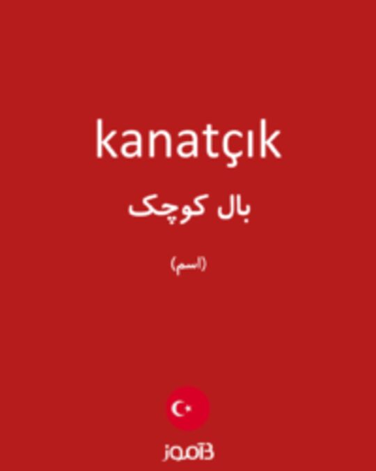  تصویر kanatçık - دیکشنری انگلیسی بیاموز