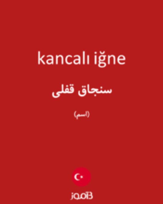  تصویر kancalı iğne - دیکشنری انگلیسی بیاموز