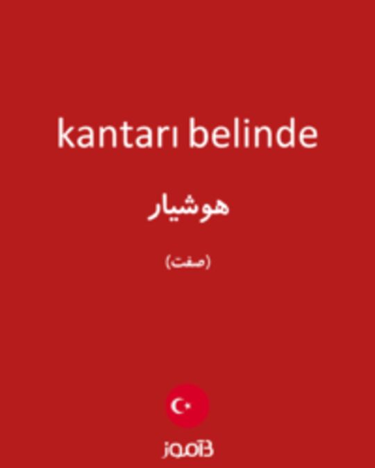  تصویر kantarı belinde - دیکشنری انگلیسی بیاموز