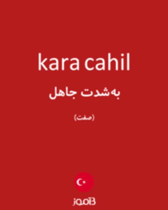  تصویر kara cahil - دیکشنری انگلیسی بیاموز