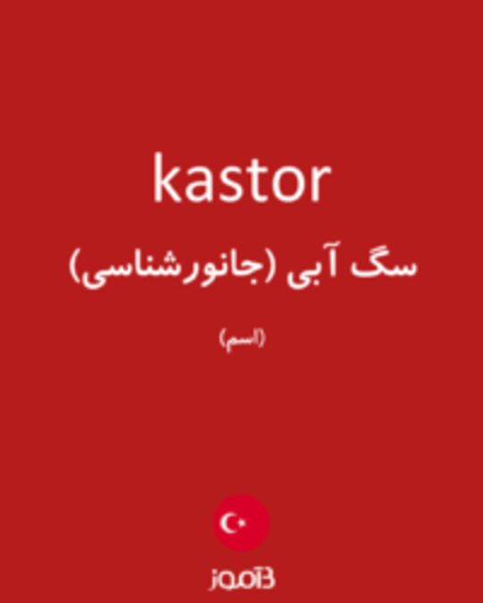  تصویر kastor - دیکشنری انگلیسی بیاموز