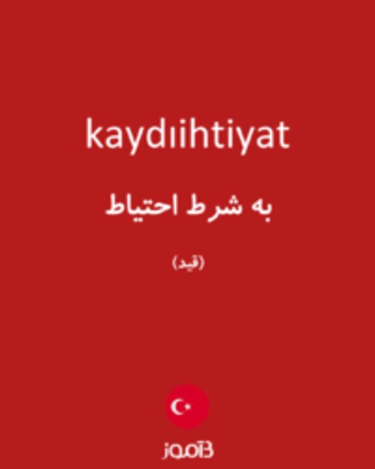  تصویر kaydıihtiyat - دیکشنری انگلیسی بیاموز