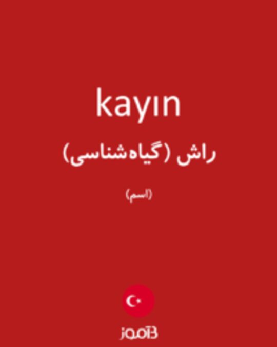  تصویر kayın - دیکشنری انگلیسی بیاموز