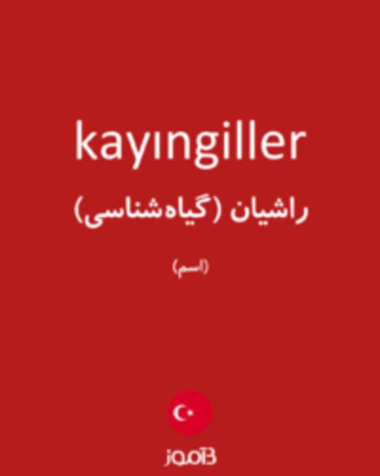  تصویر kayıngiller - دیکشنری انگلیسی بیاموز