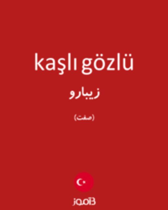  تصویر kaşlı gözlü - دیکشنری انگلیسی بیاموز