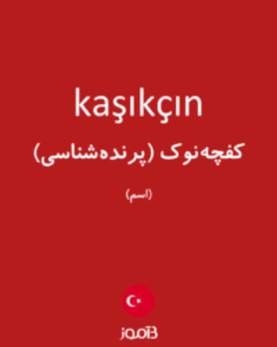  تصویر kaşıkçın - دیکشنری انگلیسی بیاموز