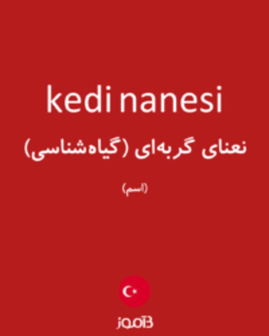  تصویر kedi nanesi - دیکشنری انگلیسی بیاموز