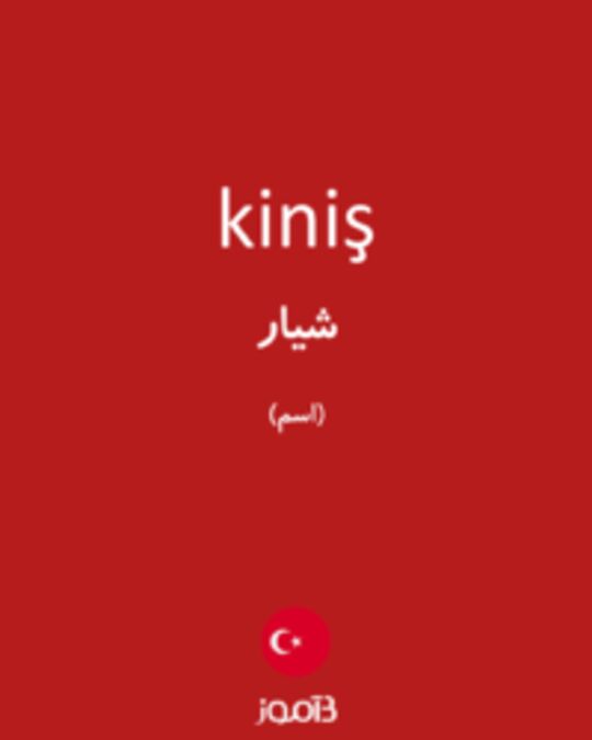  تصویر kiniş - دیکشنری انگلیسی بیاموز