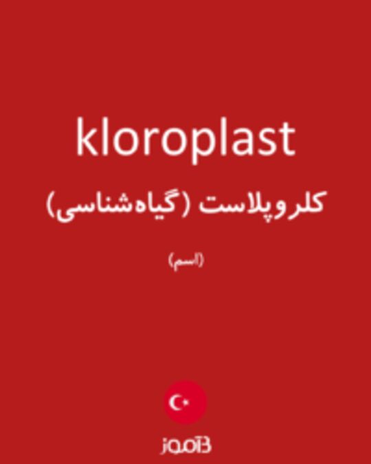  تصویر kloroplast - دیکشنری انگلیسی بیاموز