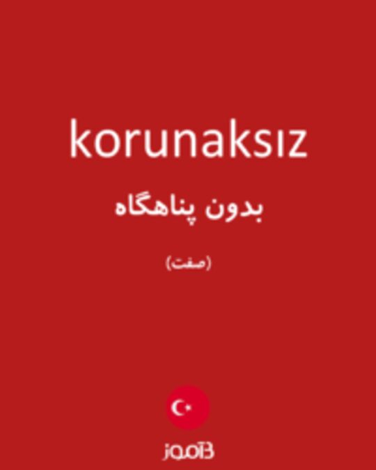  تصویر korunaksız - دیکشنری انگلیسی بیاموز