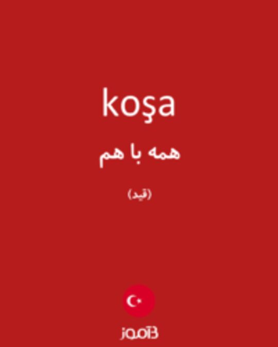  تصویر koşa - دیکشنری انگلیسی بیاموز