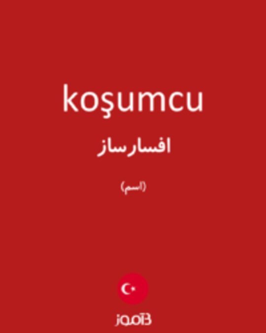  تصویر koşumcu - دیکشنری انگلیسی بیاموز