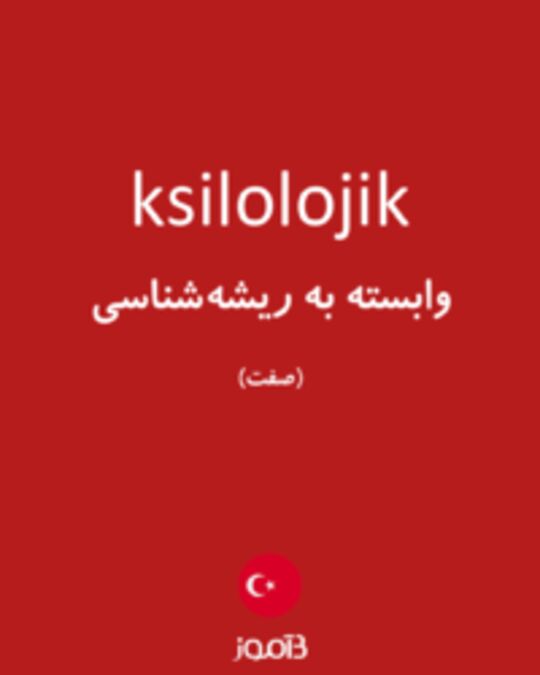  تصویر ksilolojik - دیکشنری انگلیسی بیاموز