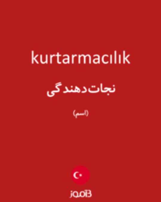  تصویر kurtarmacılık - دیکشنری انگلیسی بیاموز