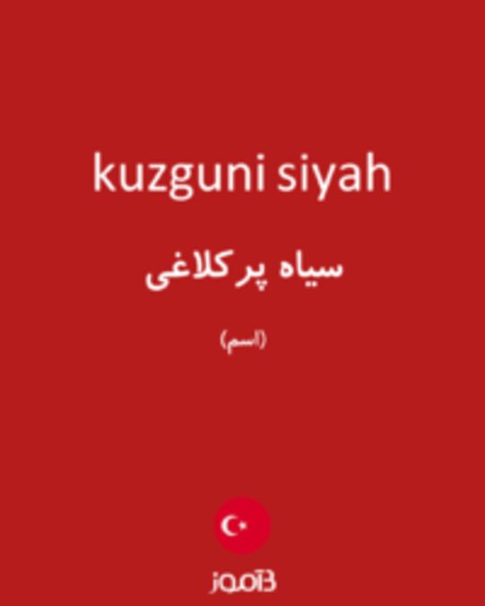  تصویر kuzguni siyah - دیکشنری انگلیسی بیاموز