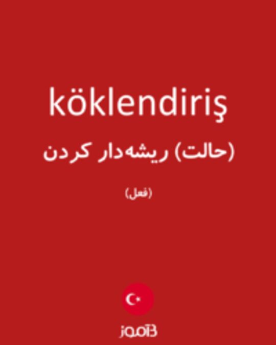  تصویر köklendiriş - دیکشنری انگلیسی بیاموز