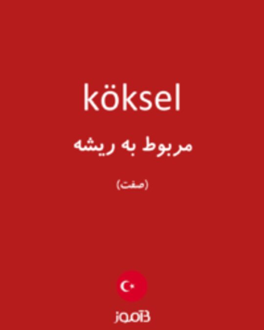  تصویر köksel - دیکشنری انگلیسی بیاموز