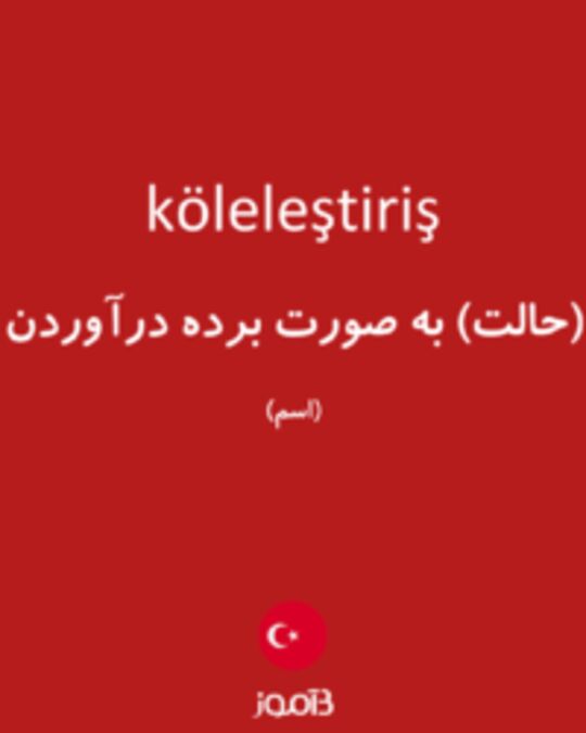  تصویر köleleştiriş - دیکشنری انگلیسی بیاموز