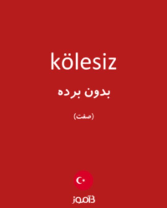  تصویر kölesiz - دیکشنری انگلیسی بیاموز