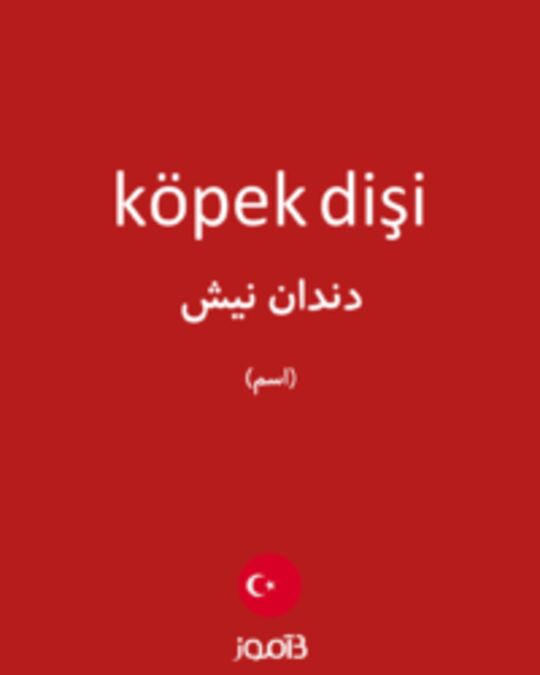  تصویر köpek dişi - دیکشنری انگلیسی بیاموز