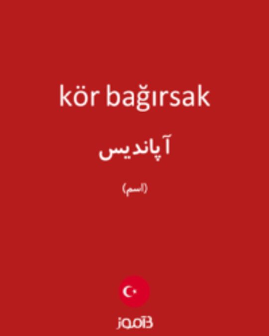  تصویر kör bağırsak - دیکشنری انگلیسی بیاموز