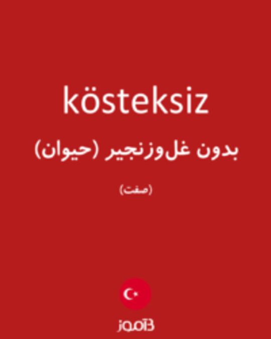  تصویر kösteksiz - دیکشنری انگلیسی بیاموز