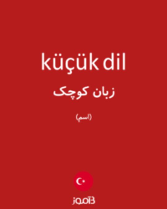  تصویر küçük dil - دیکشنری انگلیسی بیاموز