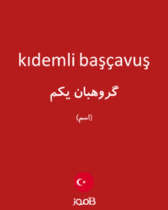  تصویر kıdemli başçavuş - دیکشنری انگلیسی بیاموز