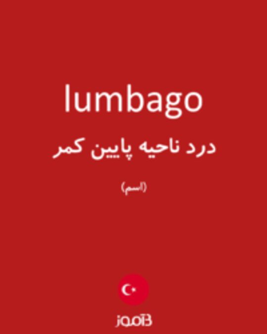  تصویر lumbago - دیکشنری انگلیسی بیاموز