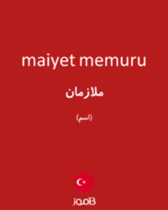  تصویر maiyet memuru - دیکشنری انگلیسی بیاموز