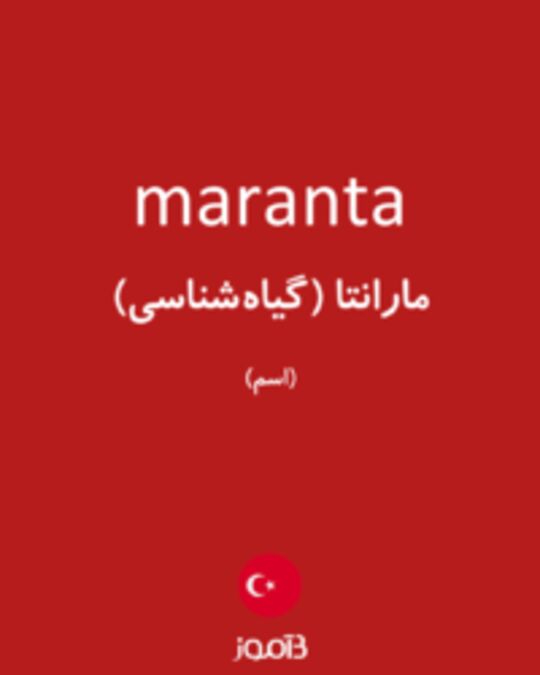  تصویر maranta - دیکشنری انگلیسی بیاموز