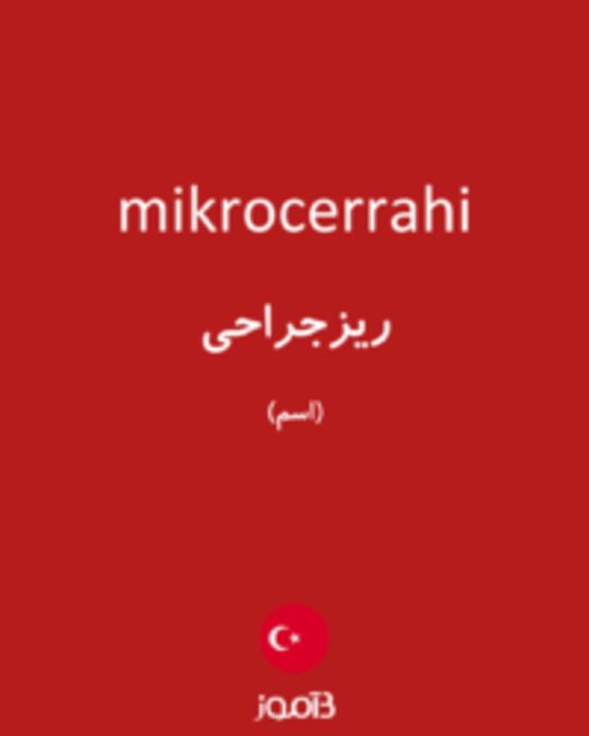  تصویر mikrocerrahi - دیکشنری انگلیسی بیاموز