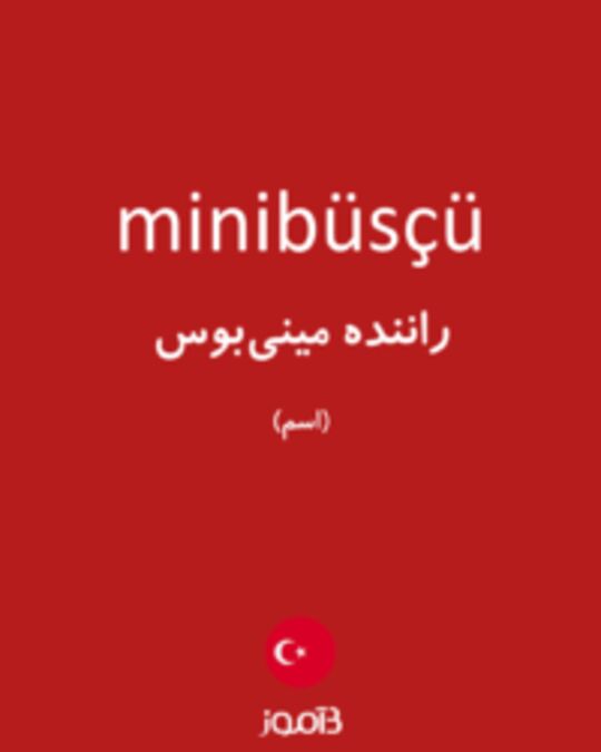  تصویر minibüsçü - دیکشنری انگلیسی بیاموز