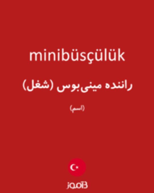  تصویر minibüsçülük - دیکشنری انگلیسی بیاموز